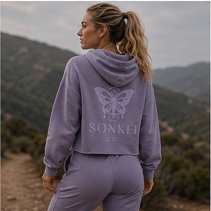 Cropped Hoodie — Lavender